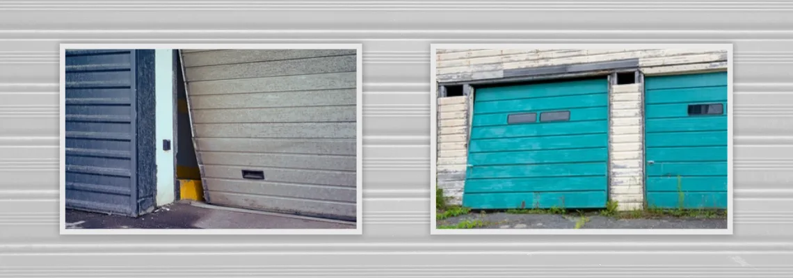 Crooked Aluminum Garage Door Repair in Wellington, Florida