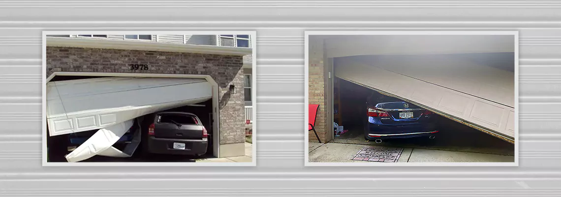 Repair Commercial Garage Door Got Hit By A Car in Wellington, Florida